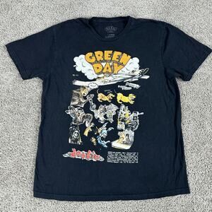 Green Day Shirt Mens Large Black Dookie Album Punk Rock Short Sleeve Music